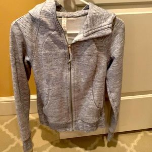 Lulu lemon Gray Hooded Jacket Size 4